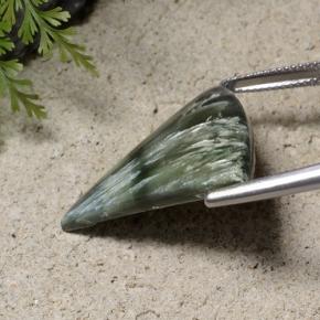 Seraphinite Gemstone in 26.2 x 25.2 mm Size for Sale, Seraphinite Stone in Green Color