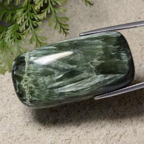 76.31 ct Green Seraphinite Stone, Natural Seraphinite in Cushion Cabochon Shape for Sale