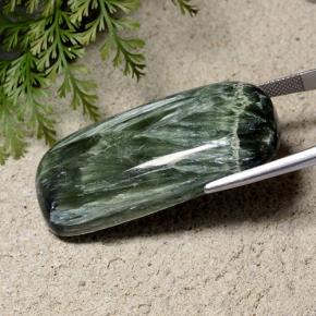 Seraphinite Gemstone in 42.8 x 22 mm Size for Sale, Seraphinite Stone in Multicolor Green Color