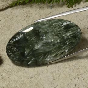 47.08 ct Green Seraphinite Stone, Natural Seraphinite in Oval Cabochon Shape for Sale