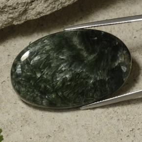 40.35 ct Green Seraphinite Stone, Natural Seraphinite in Oval Cabochon Shape for Sale