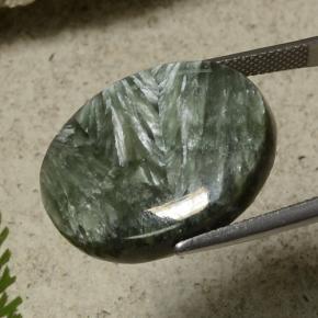 Seraphinite Gemstone in 24.2 x 19.4 mm Size for Sale, Seraphinite Stone in Green Color