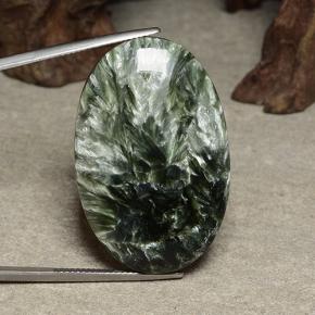 46.2ct Oval Cabochon Green Seraphinite for sale thumb image of 46.2ct Oval Cabochon Green Seraphinite (ID: 486327)