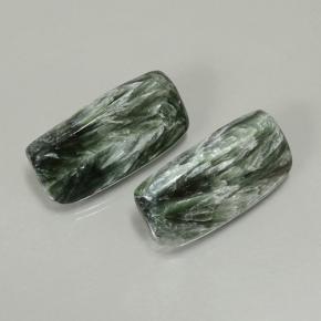 18.16 ctw Green Seraphinite Stones, Natural Seraphinite in Cushion Cabochon Shape for Sale