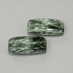 Seraphinite Gemstones in 20.5 x 10.6 mm Size for Sale, Seraphinite Stones in Green Color