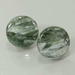 6.5ct Round Cabochon Green Seraphinite Gem for sale 6.5ct Round Cabochon Green Seraphinite Gem (ID: 501875)