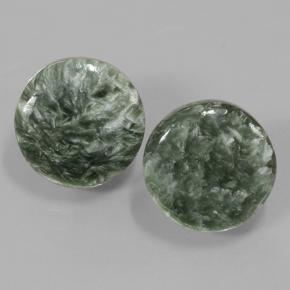 5.6ct Round Cabochon Green Seraphinite Gem for sale 5.6ct Round Cabochon Green Seraphinite Gem (ID: 501902)