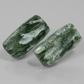 18.35 ctw Green Seraphinite Stones, Natural Seraphinite in Cushion Cabochon Shape for Sale
