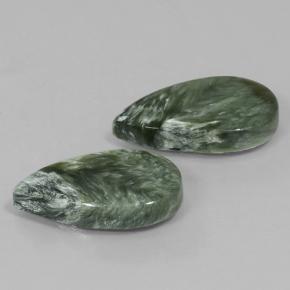 Seraphinite Gemstones in 19.1 x 11 mm Size for Sale, Seraphinite Stones in Green Color
