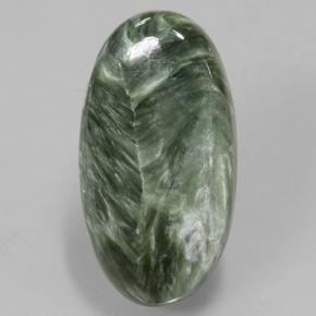 8.8ct Oval Cabochon Green Seraphinite Gem for sale 8.8ct Oval Cabochon Green Seraphinite Gem (ID: 502089)