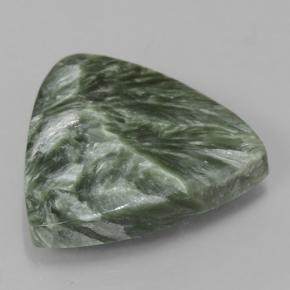 Seraphinite Gemstone in 18.3 x 17.9 mm Size for Sale, Seraphinite Stone in Green Color