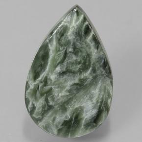 7.5ct Pear Cabochon Green Seraphinite Gem for sale 7.5ct Pear Cabochon Green Seraphinite Gem (ID: 502092)