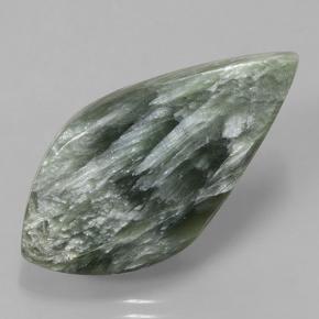 8.3ct Rhomb Cabochon Green Seraphinite Gem for sale 8.3ct Rhomb Cabochon Green Seraphinite Gem (ID: 502093)