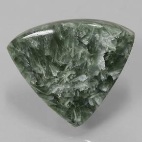 9.77 ct Green Seraphinite Stone, Natural Seraphinite in Trillion Cabochon Shape for Sale