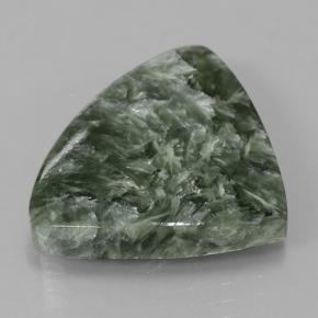 Seraphinite Gemstone in 19.9 x 16.8 mm Size for Sale, Seraphinite Stone in Medium Green Color