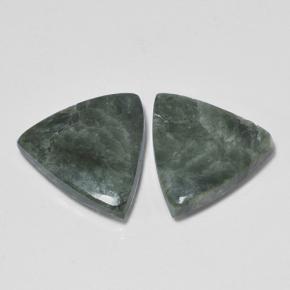 8.88 ctw Green Seraphinite Stones, Natural Seraphinite in Trillion Cabochon Shape for Sale