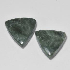 Seraphinite Gemstones in 14 x 14 mm (calibrated) Size for Sale, Seraphinite Stones in Green Color
