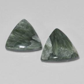 3ct Trillion Cabochon Green Seraphinite Gem for sale 3ct Trillion Cabochon Green Seraphinite Gem (ID: 502860)