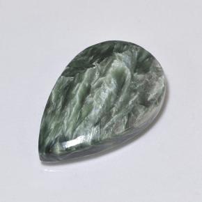 Seraphinite Gemstone in 20.5 x 13.3 mm Size for Sale, Seraphinite Stone in Green Color