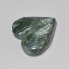 Seraphinite Gemstone in 15.8 x 15.3 mm Size for Sale, Seraphinite Stone in Green Color