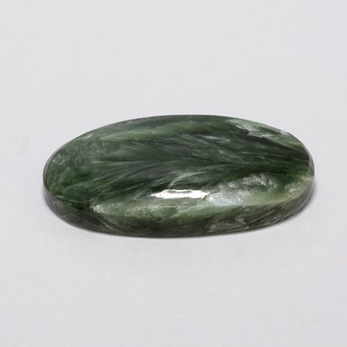Seraphinite Gemstone in 20.4 x 10.7 mm Size for Sale, Seraphinite Stone in Green Color
