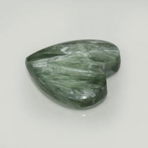 Seraphinite Gemstone in 17.3 x 17 mm Size for Sale, Seraphinite Stone in Green Color