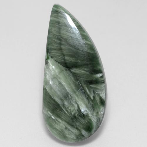 8.67 ct Green Seraphinite Stone, Natural Seraphinite in Fancy Cabochon Shape for Sale
