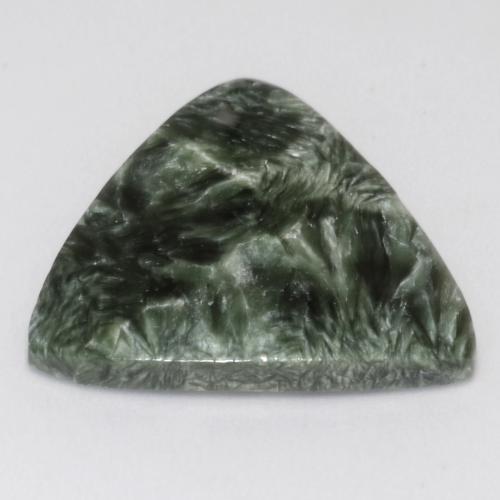 Seraphinite Gemstone in 22.6 x 21.7 mm Size for Sale, Seraphinite Stone in Earthy Green Color