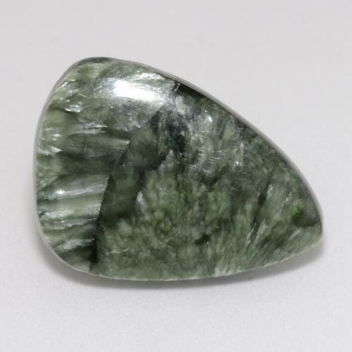 8.66 ct Green Seraphinite Stone, Natural Seraphinite in Fancy Cabochon Shape for Sale
