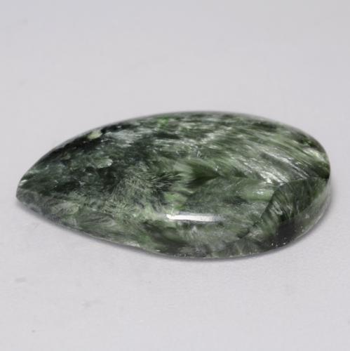 Seraphinite Gemstone in 21.6 x 14.4 mm Size for Sale, Seraphinite Stone in Multicolor Green Color