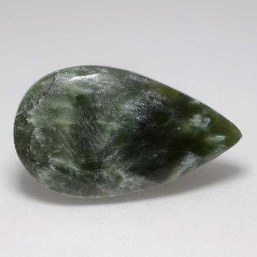 8.10 ct Green Seraphinite Stone, Natural Seraphinite in Pear Cabochon Shape for Sale