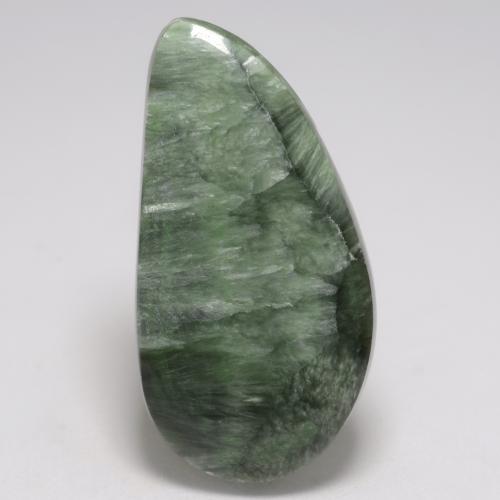 Medium Green Seraphinite Gem - 8.9ct Fancy Cabochon (ID: 542838)