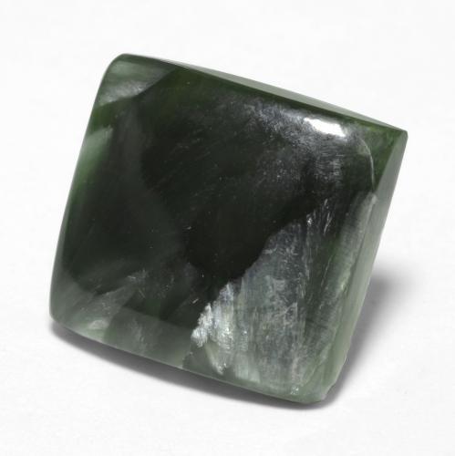 4.03 ct Green Seraphinite Stone, Natural Seraphinite in Square Cabochon Shape for Sale