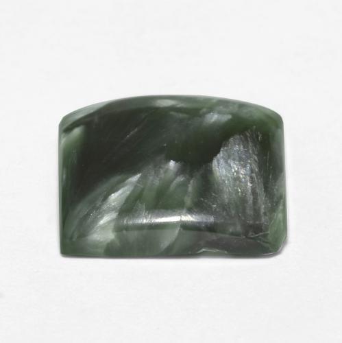 Seraphinite Gemstone in 11.6 x 10.8 mm Size for Sale, Seraphinite Stone in Forest Green Color