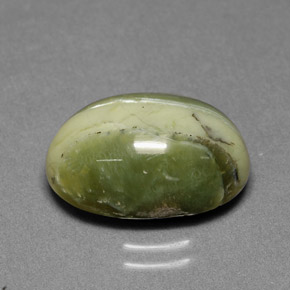 5.70 ct Green Serpentine Stone, Natural Serpentine in Oval Cabochon Shape for Sale