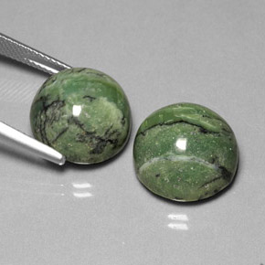 Serpentine Gemstone in 14 mm (calibrated) Size for Sale, Serpentine Stone in Green Color