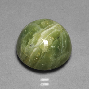 11.85 ct Green Serpentine Gemstone, Serpentine Gem in Round Cabochon Shape for Sale.