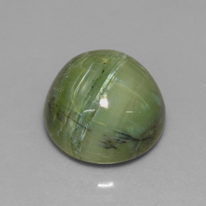 7.64 ct Green Serpentine Stone, Natural Serpentine in Round Cabochon Shape for Sale