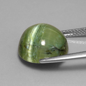 Serpentine Gemstone in 13 mm (calibrated) Size for Sale, Serpentine Stone in Yellowish Green Color