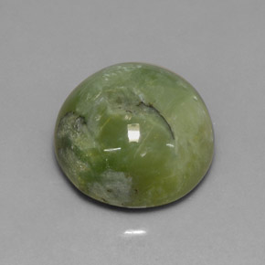 7.86 ct Green Serpentine Gemstone, Serpentine Gem in Round Cabochon Shape for Sale.