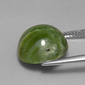 Serpentine Gemstone in 13 mm (calibrated) Size for Sale, Serpentine Stone in Yellowish Green Color