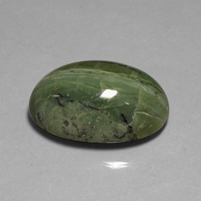36.66 ct Green Serpentine Stone, Natural Serpentine in Oval Cabochon Shape for Sale