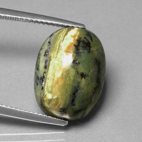 10.26 ct Green Serpentine Stone, Natural Serpentine in Oval Cabochon Shape for Sale
