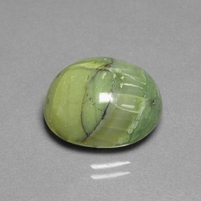 8.56 ct Green Serpentine Gemstone, Serpentine Gem in Oval Cabochon Shape for Sale.