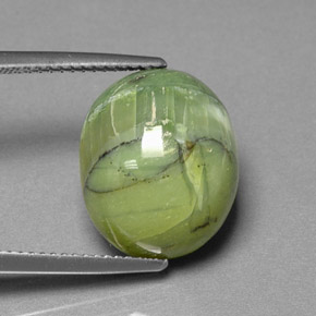 8.56 ct Green Serpentine Stone, Natural Serpentine in Oval Cabochon Shape for Sale