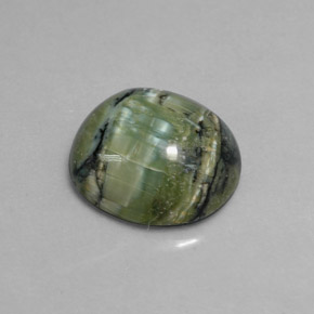 4.29 ct Green Serpentine Gemstone, Serpentine Gem in Oval Cabochon Shape for Sale.
