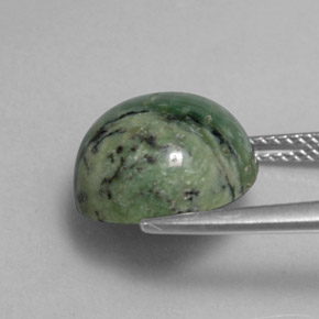 Serpentine Gemstone in 12 mm (calibrated) Size for Sale, Serpentine Stone in Green Color