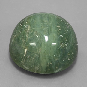 41.28 ct Green Serpentine Stone, Natural Serpentine in Round Cabochon Shape for Sale