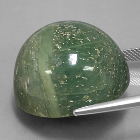 Serpentine Gemstone in 23.7 mm Size for Sale, Serpentine Stone in Green Color
