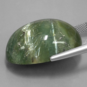 Serpentine Gemstone in 28 x 20.6 mm Size for Sale, Serpentine Stone in Warm Green Color